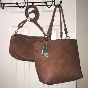 two purses - beautiful tote and crossover!